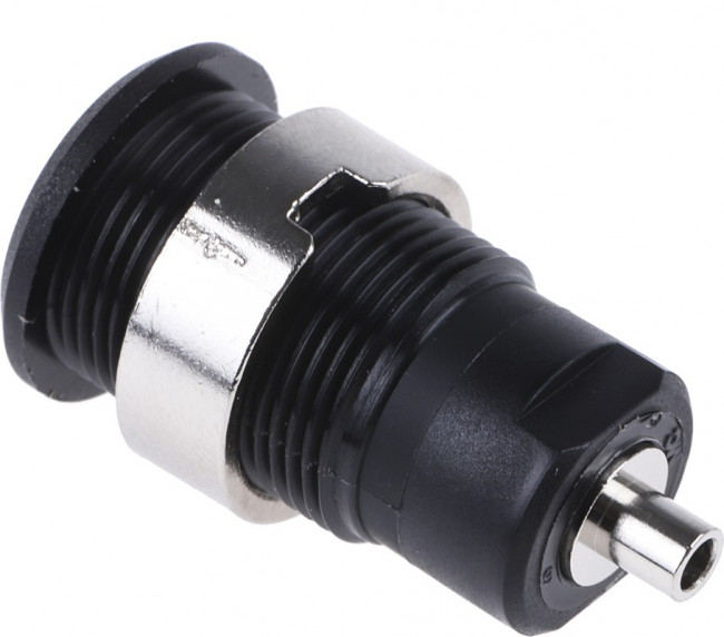 49.7049-21, Black Female Banana Socket, 4 mm Connector, Solder Termination, 24A, 1000V, Nickel Plating