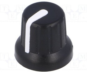 GTC6D3-16X14-B, Ручка, миниатюрный,с указателем, dоси: 6,35мм, черный