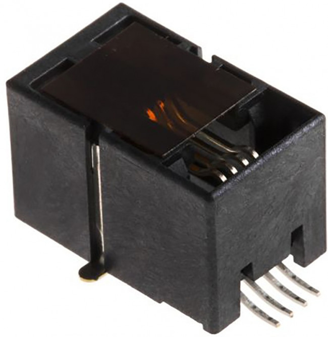 85502-5005, Модульный разъем, Cat3, Modular Jack, 1 x 1 (Port), 4P4C, Cat3, Поверхностный Монтаж