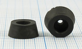 Ножка приборная 15x7,5, отверстие 3.0, резиновая, конус