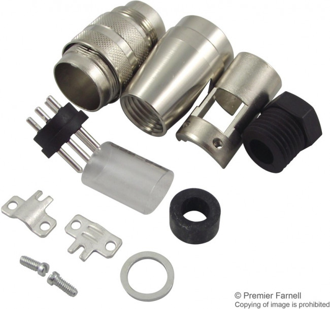 C091 31H004 100 2, Circular DIN Connectors Male 4 Pin Cable straight