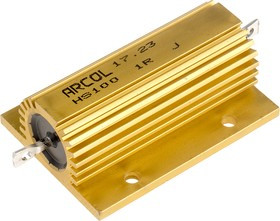 HS100 1R J, 1 100W Wire Wound Chassis Mount Resistor HS100 1R J ±5% HS100 1R J, 1 100W Wire Wound Chassis Mount Resistor HS100 1R J ±5%