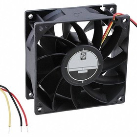 OD9238-24HB02A, DC Fans DC Fan, 92x92x38mm, 24VDC, 90CFM, 0.28A, 50dBA, Ball, 3xWire, Alarm Output