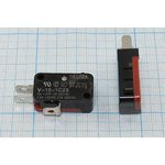 Микропереключатель, размер 29x10 x16, 16А, переключение ON-(ON), размер концевика H18.5, MSW-01A