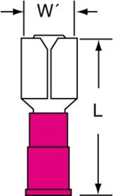 71F-250-32-P, Terminals 22-18 .250 FML DISC