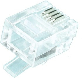 TP6P4C (KLS12-RJ12-6P4C-01), Вилка телефонная RJ14