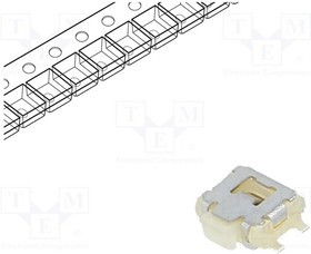 PTS840GKPSMTRLFS, Микропереключатель TACT, SPST-NO, Пол: 2, 0,05A/12ВDC, SMT, нет