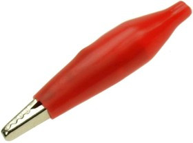 27.711.1, Зажим крокодил с изолятором 41мм красный 27.711.1, Зажим крокодил с изолятором 41мм красный