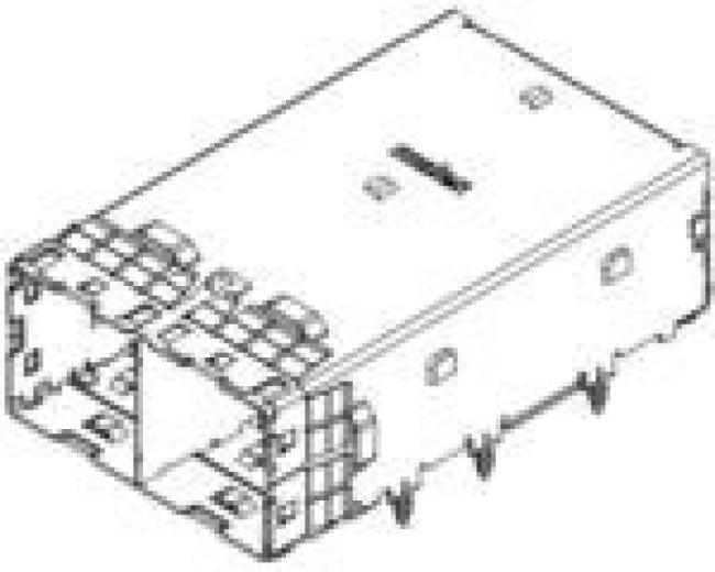 172473-5002, I/O Connectors ZHD SMT CAGE TOP 1X2, SS