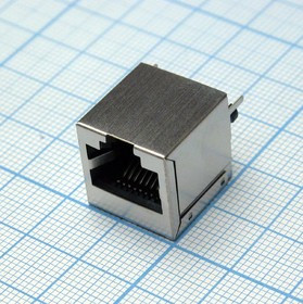 TJ8P8C розетка в плату 52-42 5224 8P, RJ45