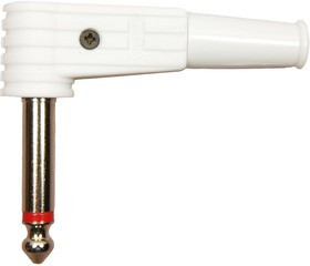 FM1105W, Телефонный аудио разъем, White, 2 контакт(-ов), Штекер, 6.35 мм, Монтаж на Кабель