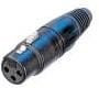 NC3FX-B, XLR Connectors 3C FEMALE BLACK