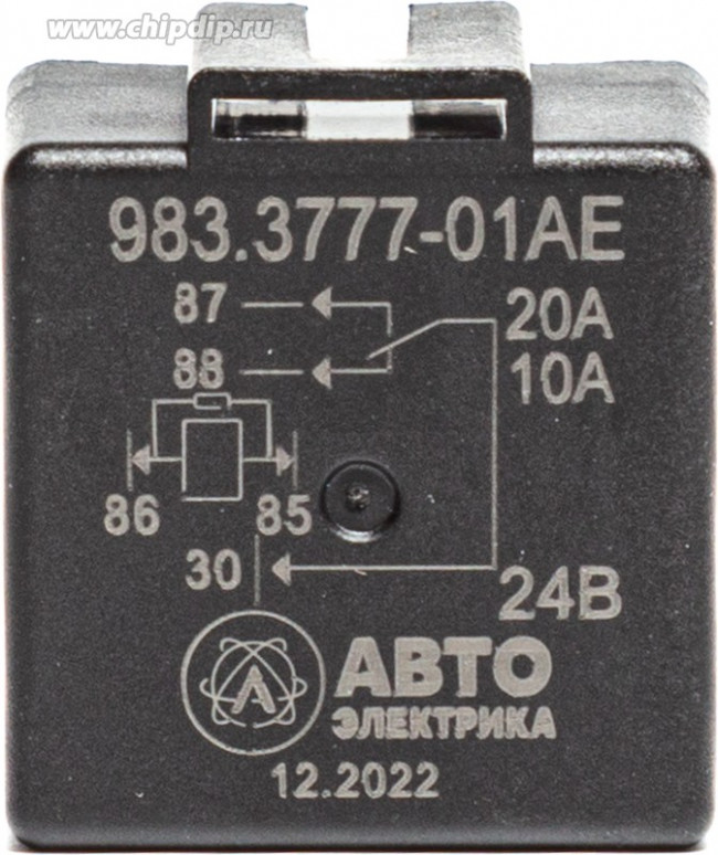 Реле 5-конт. с карм. под кроншт. и помехопод. резист. 20/10А 24В