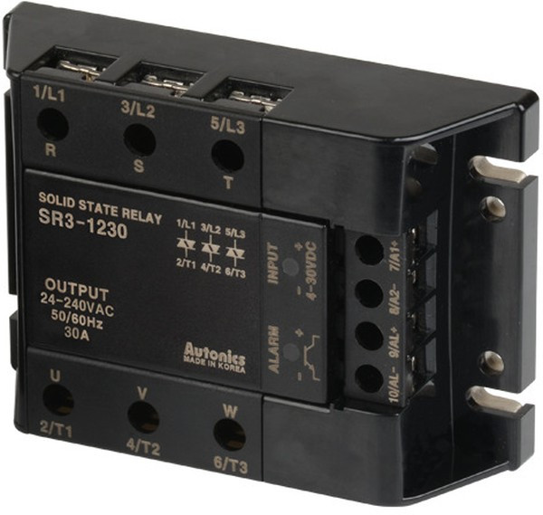 SR3-1230, Реле: полупроводниковое, Uупр: 4-30ВDC, 30А, 24-240ВAC, 3-фазный