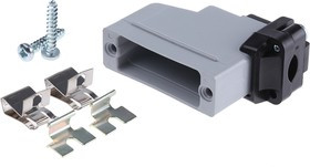 PPO D Sub Backshell, 15 Way, Strain Relief