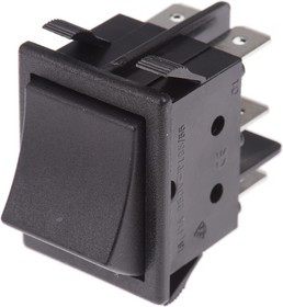 WRG33F2BBBNN, DPDT, On-On Rocker Switch Panel Mount