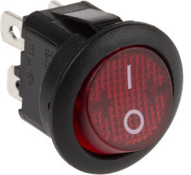 MR210R5LBR, Illuminated DPST, On-Off Rocker Switch Panel Mount