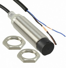 E2BM18LN16WPB12M, Датчик индуктивный, 10-30ВDC, М18, Подключение провод 2м, IP67