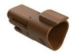 AT04-3P-BRN, Conn Housing RCP 3 POS Crimp ST Cable Mount Brown AT04-3P-BRN, Conn Housing RCP 3 POS Crimp ST Cable Mount Brown