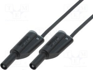 PJ2617-200-B, Измерительный провод, 36А, с осевым гнездом 4мм, Дл: 2м, черный PJ2617-200-B, Измерительный провод, 36А, с осевым гнездом 4мм, Дл: 2м, черный
