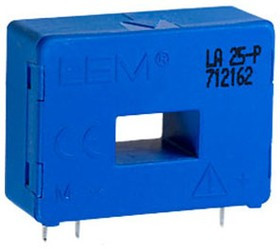 LA25-P, датчик тока 55А 1:1000 -/+15В в плату, окно под кабель