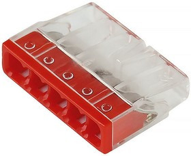 Строительно-монтажная клемма с пастой, 5 отверстий (SBE-pwco-5) Строительно-монтажная клемма с пастой, 5 отверстий (SBE-pwco-5)