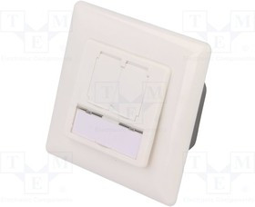 LOG-NP0021, Гнездо, RJ45, Кат: 6a, экранированный, двойное, Конф: 8p8c, IDC