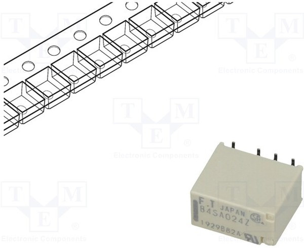 FTR-B4SA024Z-B05, Реле: электромагнитное, DPDT, Uобмотки: 24ВDC, 0,3A/125ВAC, 2А FTR-B4SA024Z-B05, Реле: электромагнитное, DPDT, Uобмотки: 24ВDC, 0,3A/125ВAC, 2А