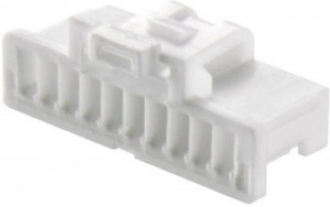 5013301000, Conn Housing RCP 10 POS 1mm Crimp ST Cable Mount White Pico-Clasp™ Bag