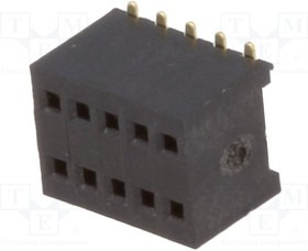 DS1065-10-2X5S8BS, Гнездо, IDC, "мама", PIN 10, прямой, 1,27мм, SMT, 2x5, gold flash