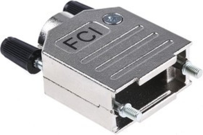 8655MH0902BKLF, 8655MH Series Die Cast Zinc D Sub Backshell, 9 Way, Strain Relief 8655MH0902BKLF, 8655MH Series Die Cast Zinc D Sub Backshell, 9 Way, Strain Relief