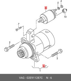 02E911287C, Реле втягивающее
