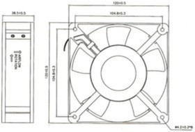 Вентилятор KAKU КA1238XA2 120х120х38 220V 21W