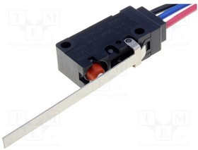 D2VW-01L1B-1M, Микропереключатель SNAP ACTION; с рычагом; SPDT; 0,1A/125ВAC