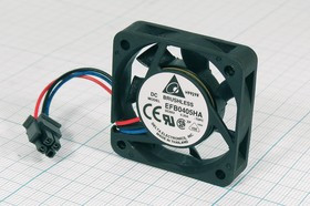 Вентилятор 40x40x10, напряжение 5В, ток 0,20А, выводы 3L+MF3, подшипник качения, EFB0405HA