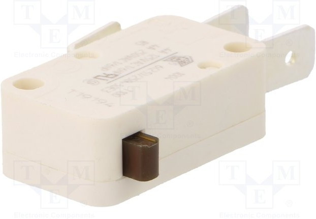 01004.1002-02, Микропереключатель, Миниатюрный, Контактный Плунжер, SPDT, Быстрое Соединение, 6 А