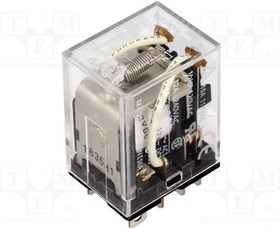 LY2-12DC, Реле электромагнитное, DPDT, Uобмотки 12ВDC, 10A/110ВAC, 10А