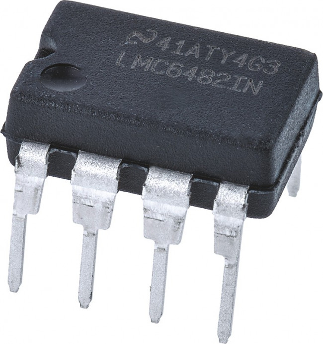 LMC6482IN/NOPB, IC: operational amplifier; 1.5MHz; 3?15.5V; Ch: 2; DIP8