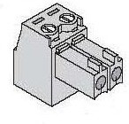 158-P03EC381VP-E, Pluggable Terminal Blocks 3.81 3P PLG 180DEG