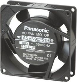 ASEN90216, ASEN Series Axial Fan, 92.5 x 25 x 92.5mm, 0.98mA³/min, 10W, 230 V ac