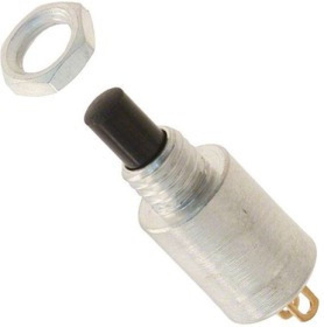 39-24, Pushbutton Switches PushBtn Switch N.O. overtravel Black Btn