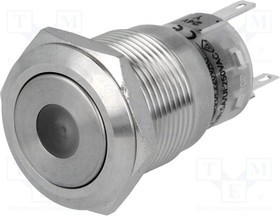 V19-21D-24Y-S, Переключатель: антивандальный, Пол: 2, SPDT, 0,5A/220ВAC, 1A/24ВDC