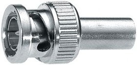 11_BNC-50-2-13/133_NE, RF Connector, BNC, Brass, Plug, Straight, 50Ohm, Crimp Terminal