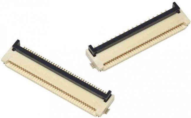 XF3M-4015-1B-R100, FFC &amp; FPC Connectors SKT 40 POS 0.5mm Solder RA SMD