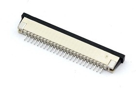 Разъем FPC Half Coverage Bottom Contact 1.0K-BX-24PWB 24 pin высота 2мм шаг 1мм