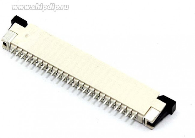 Разъем FPC Half Coverage Bottom Contact 1.0K-BX-24PWB 24 pin высота 2мм шаг 1мм