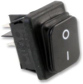 B4MASK52N112100, Клавишный переключатель, Вкл.-Выкл., DPST, Без Подсветки, Панель, Черный, B4MASK