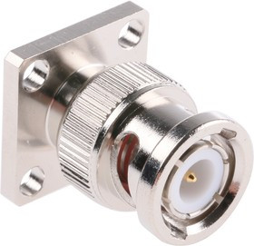B1551A1-NT3G-50, Amphenol, Plug Flange Mount BNC Connector, 50, Solder Termination, Straight Body B1551A1-NT3G-50, Amphenol, Plug Flange Mount BNC Connector, 50, Solder Termination, Straight Body