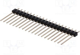 ZL209-20P, Штыревой IDC "папа" PIN 20 прямой 2,54мм THT 1x20