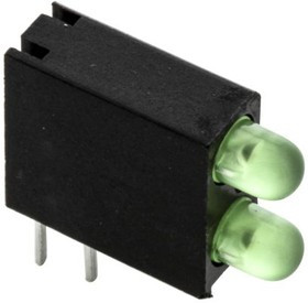 553-0122-200F, Green Right Angle PCB LED Indicator, 2 LEDs, Through Hole 2.8 V 553-0122-200F, Green Right Angle PCB LED Indicator, 2 LEDs, Through Hole 2.8 V